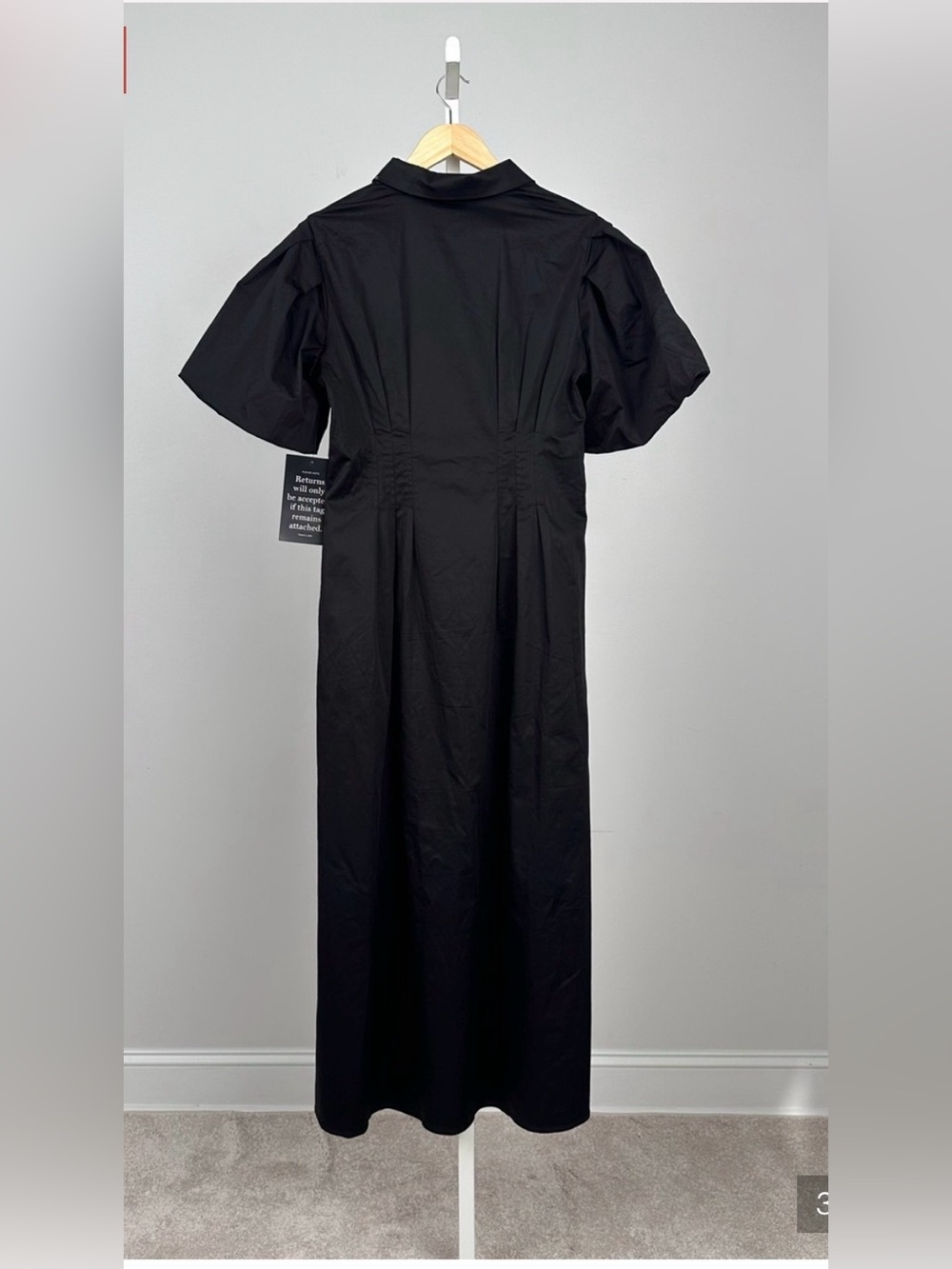 NWT TUCKERNUCK Black Delaney Dress puff sleeves XL - Picture 6 of 11